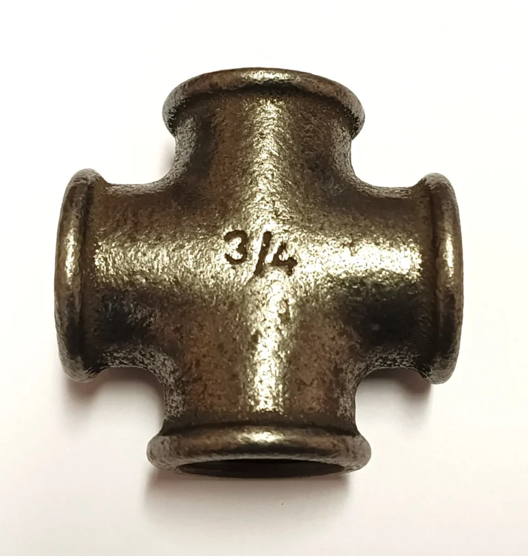 Czwórnik równoprzelotowy żeliwny (czarny) gw. 3/4"